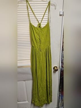 dip Olive Green Halter Maxi Dress